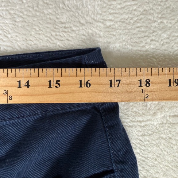 LOFT Navy Blue Cotton Carpenter Wide Leg Patch Pocket Pants Size 12 High Rise - Picture 5 of 8